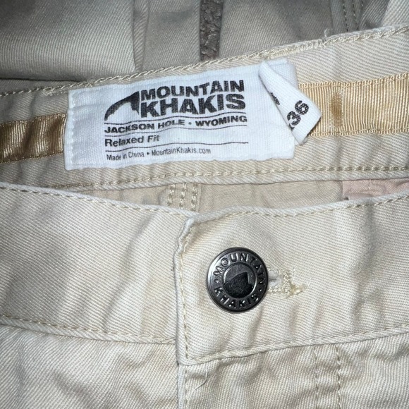 Mountain Khakis Jackson Hole Wyoming Relaxed Fit Beige Khaki Pants 38x36 - Picture 9 of 13